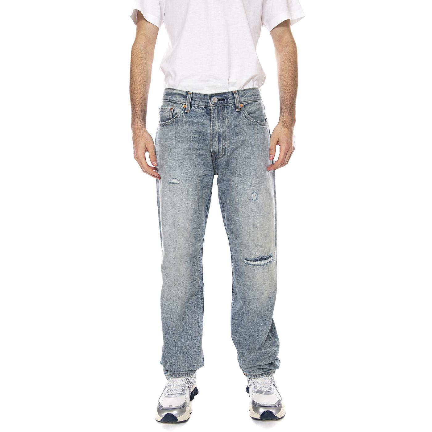 JEANS 555 TENSION DESTRUCTED - Pantaloni Denim Uomo Blu 000LO 0054 LEVIS 