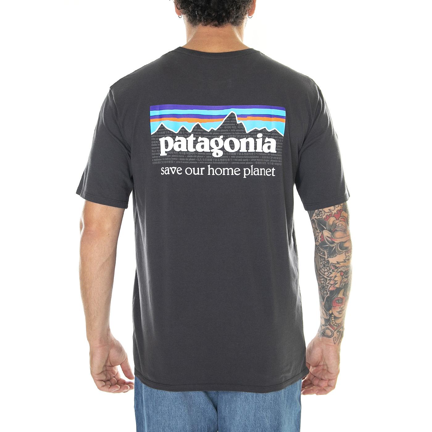 M's P-6 Mission Organic T-Shirt Grayling Brown - Maglietta Girocollo Uomo Grigia 37529-INBK  PATAGONIA 