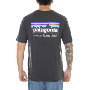 M's P-6 Mission Organic T-Shirt Grayling Brown - Maglietta Girocollo Uomo Grigia 37529-INBK  PATAGONIA 