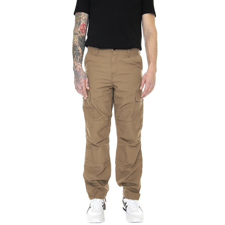 Regular Cargo Pant Buffalo Rinsed - Pantaloni Cargo Uomo Marroni I015875-1CM02  CARHARTT WIP 