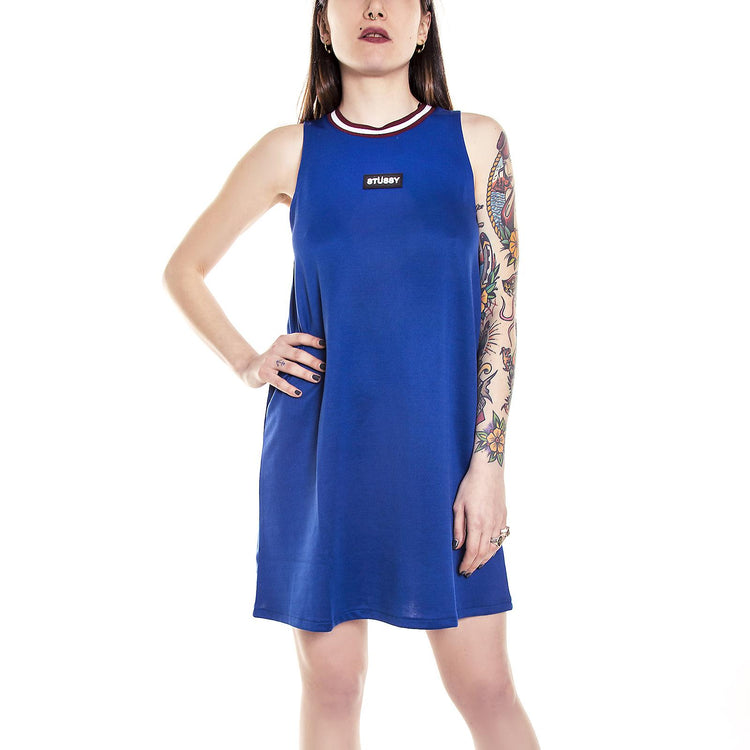 MAGNOLIA A LINE DRESS BLUE 214387-BLUE  STUSSY 
