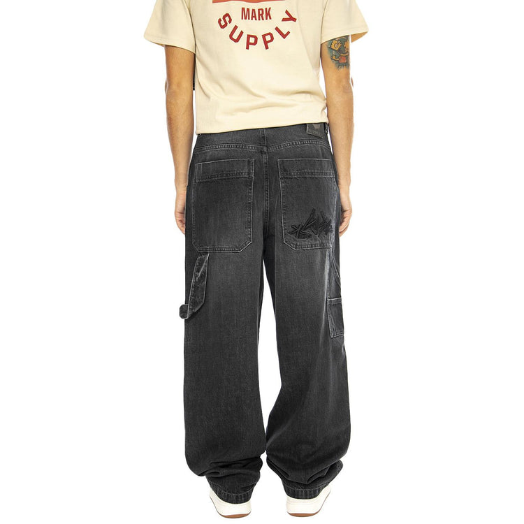 R-Bianco Alonato Used Dark Blue - Pantaloni Denim Jeans Uomo Blu DENIMBLUE-OUB  BLUESKIN 