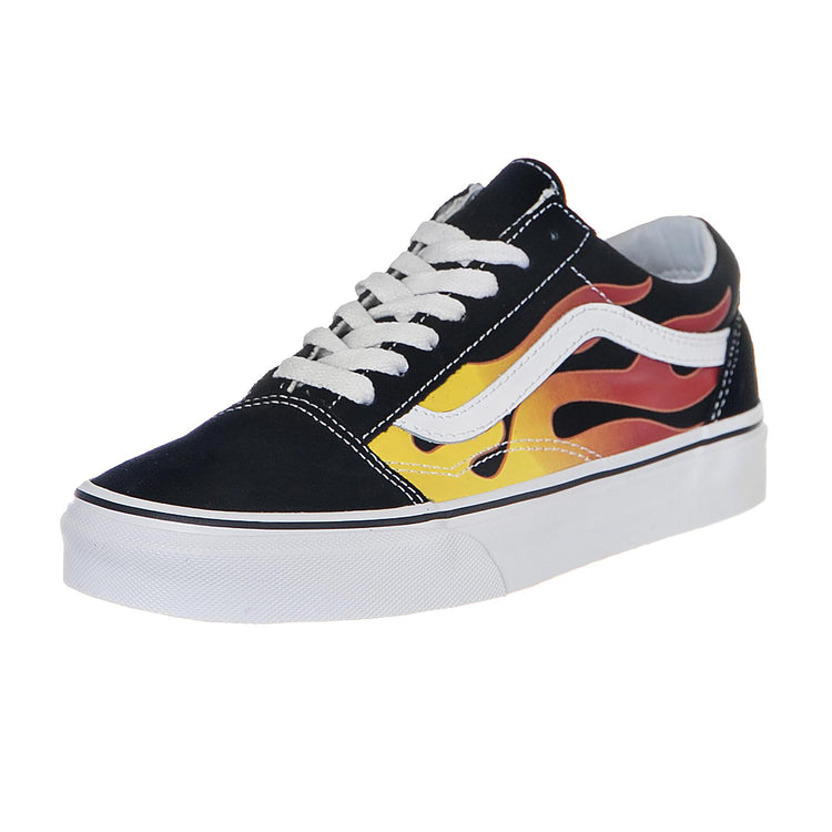 Ua Old Skool - Flame / Black - Scarpe Basse Uomo / Donna Nere VA38G1PHN  VANS 