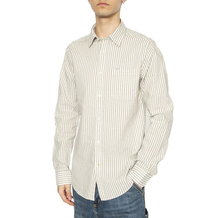 Cresswell Seersucker Shirt Stone - Camicia Uomo Multicolore MSH5577-STONE  BARBOUR 