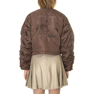 Paisley Satin Bomber Brown - Giacca Invernale Donna Marrone WJK0025-BROWN  HUF 