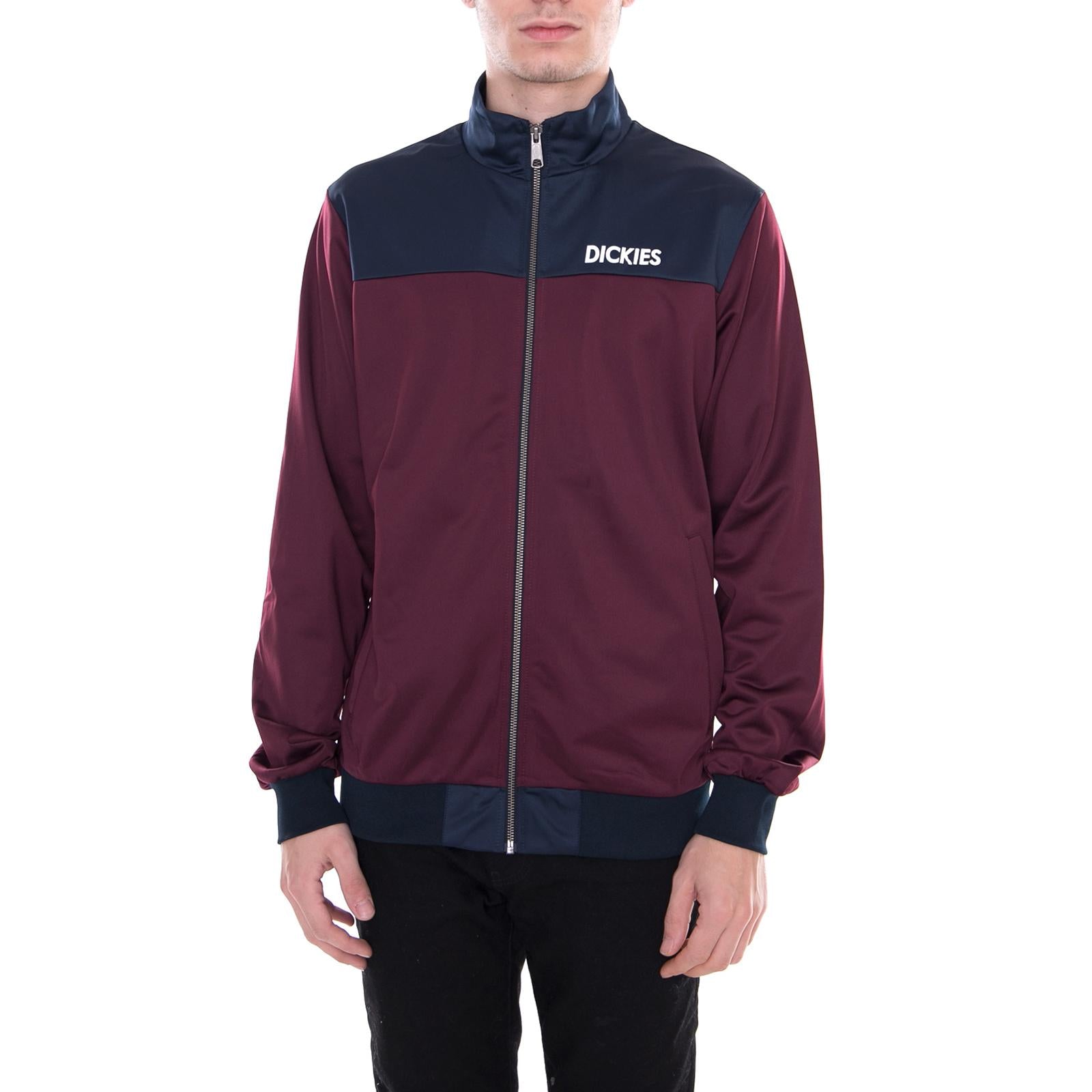 Tasley Maroon Bordeaux - Felpa con Zip Uomo Bordeaux 02 200212-MR . DICKIES 