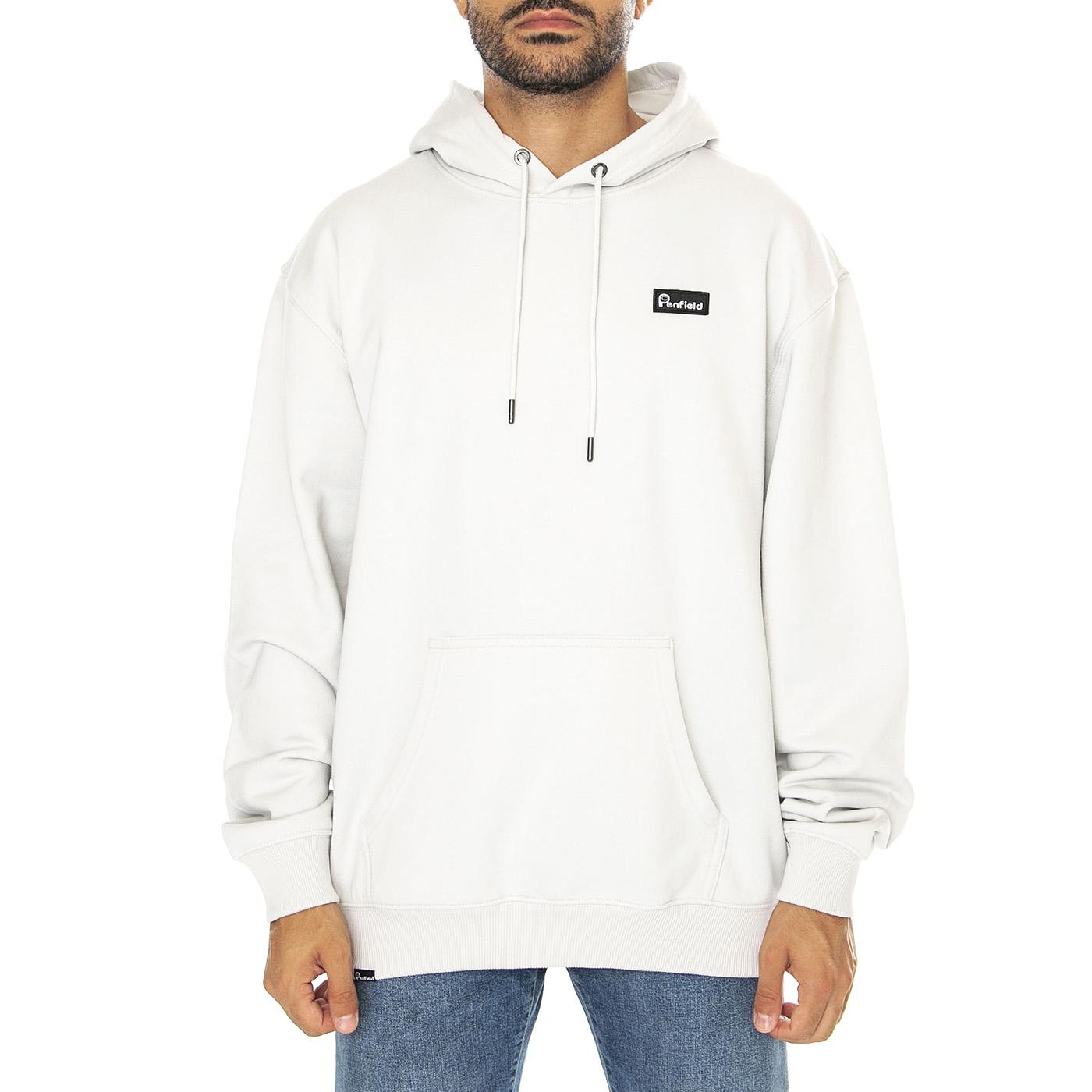 Badge Hood Numbus Cloud - Felpa Uomo Bianca PFD0347-F57  PENFIELD 