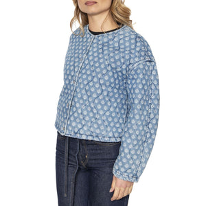 Rumer Quilted Liner Shirt Faye Geo Denim - Giacca Donna Blu 001FR-0004 . LEVIS 