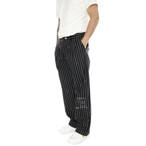 JMB Striped Pant Black / Black - Pantaloni Uomo Neri 112359248  LEE 