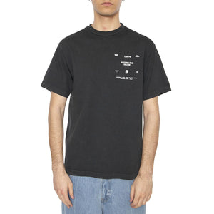 Obey Around The Globe Tee Pigment True Vintage Black - Maglietta Girocollo Uomo Nera 167924096-PTB  OBEY 