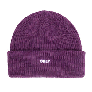 Future Beanie Wineberry - Cappellino in MAglia a Coste Viola 100030163 WNE OBEY 