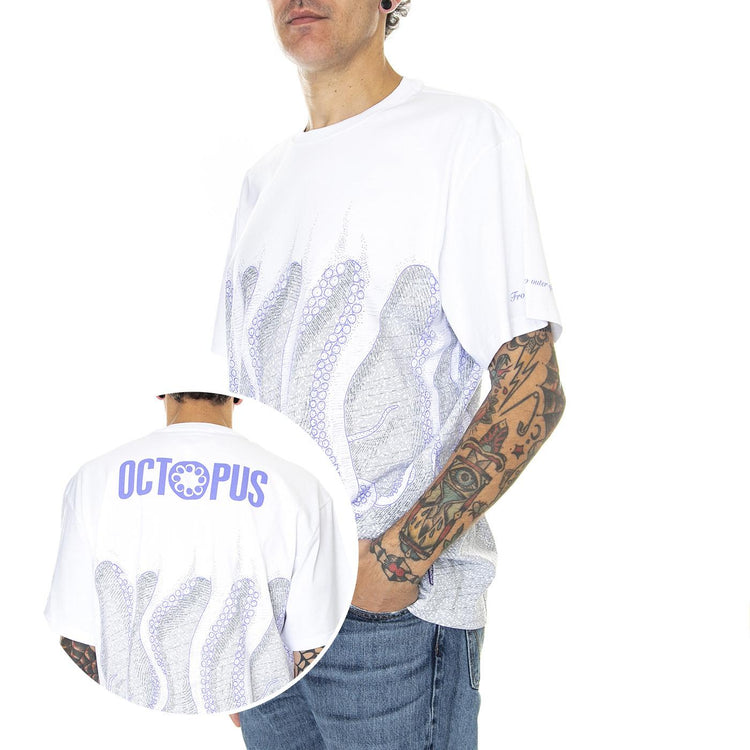 Milan Octopus Tee White - Maglietta Girocollo Uomo Bianca 22WOTS33-WHITE  OCTOPUS 