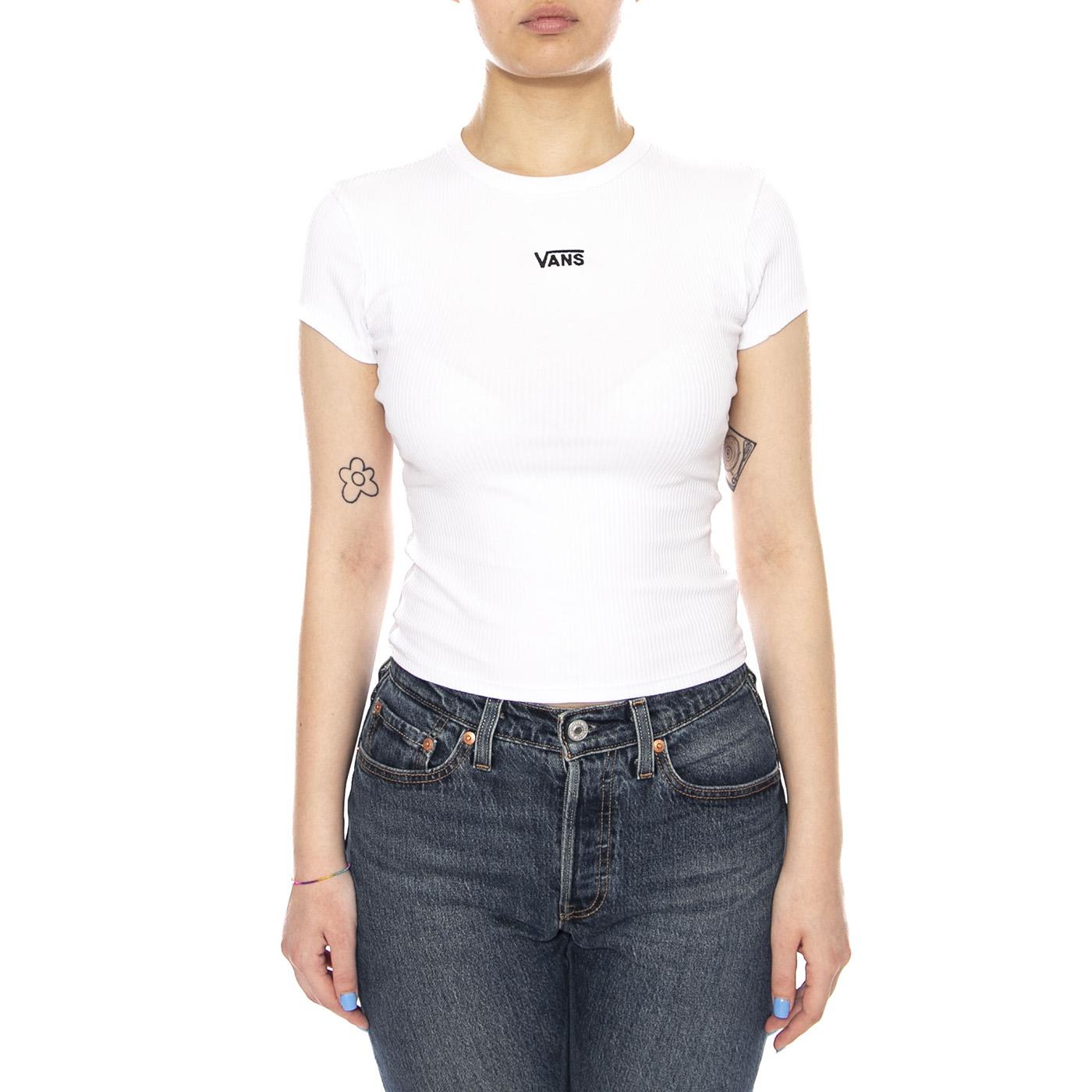 CAMERON TEE WHITE - Maglietta Girocollo Donna Bianca VN000RD1 WHT1 VANS 