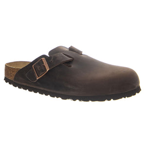 Boston BS Habana Suede Leather Brown -- Sandali Uomo Marroni 0159713 . BIRKENSTOCK 