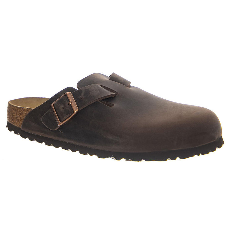 Boston BS Habana Suede Leather Brown -- Sandali Uomo Marroni 0159713 . BIRKENSTOCK 