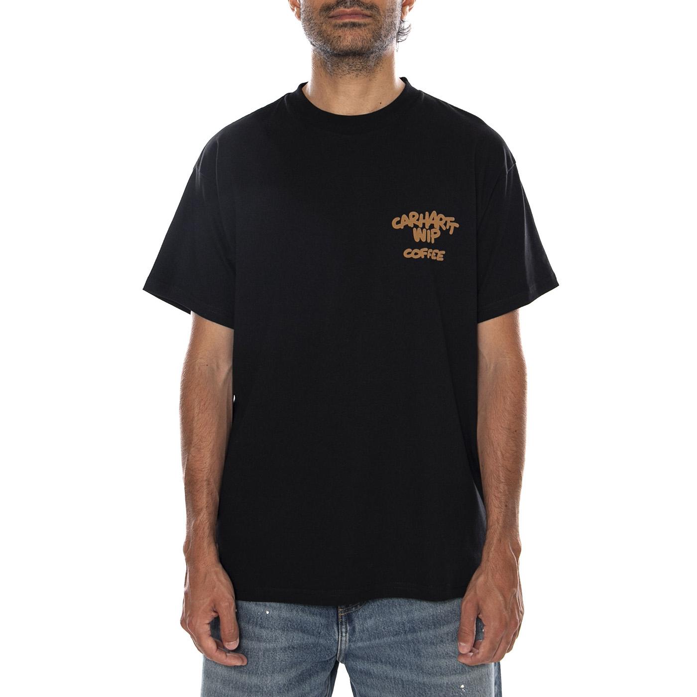 S/S COFFEE BREAK T-SHIRT BLACK - Maglietta Girocollo Uomo Nera I037446 89XX CARHARTT WIP 