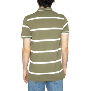Piquet Polo Mercantile Green Stripe - Polo Uomo Verde 112363858  LEE 