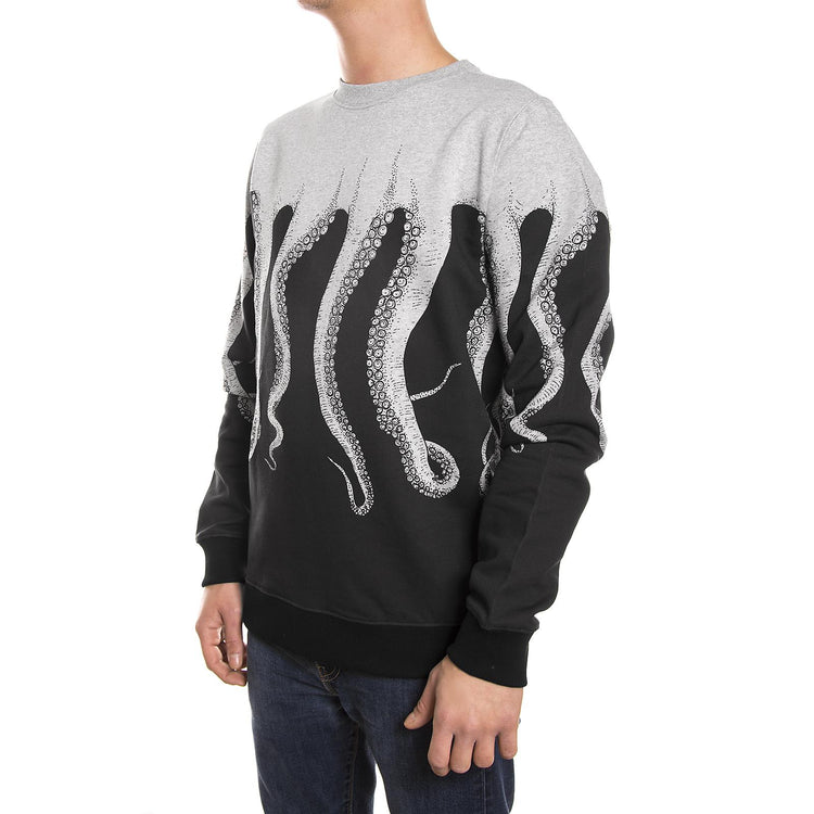 BLACK OCTOPUS CREWNECK ORIGINAL LIGHT GREYEsterno 76266_4  OCTOPUS 
