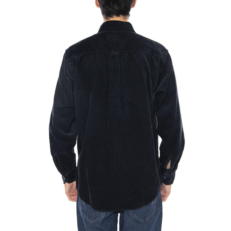 L/S Flint Shirt Deep Night - Camicia Uomo Blu I035837.J0XX . CARHARTT WIP 
