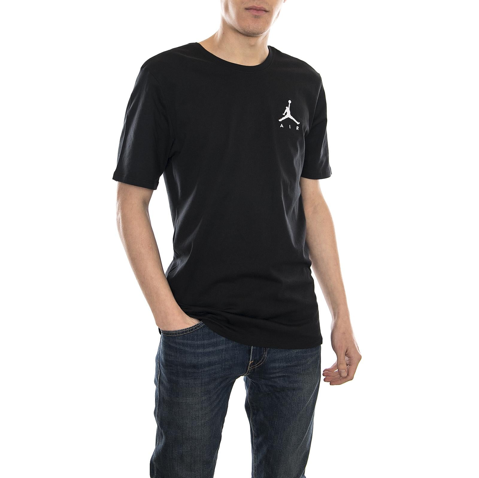 Men s Jordan Sportswear Jumpman Air Embroidered T-Shirt BLACK/WHITE 105472_4  NIKE 