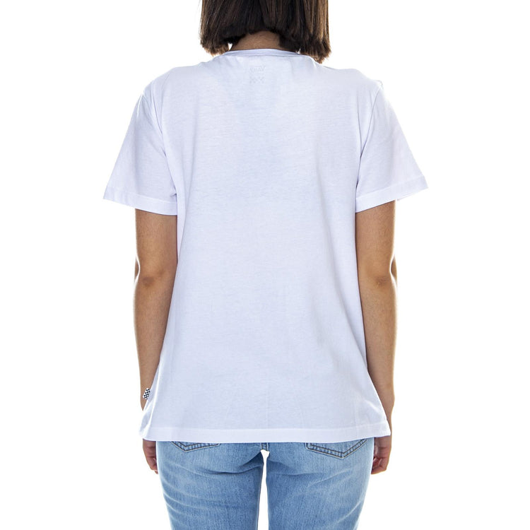 Wm Flying Crew - White/Black - Maglietta Girocollo Donna VA34AYYB2  VANS 