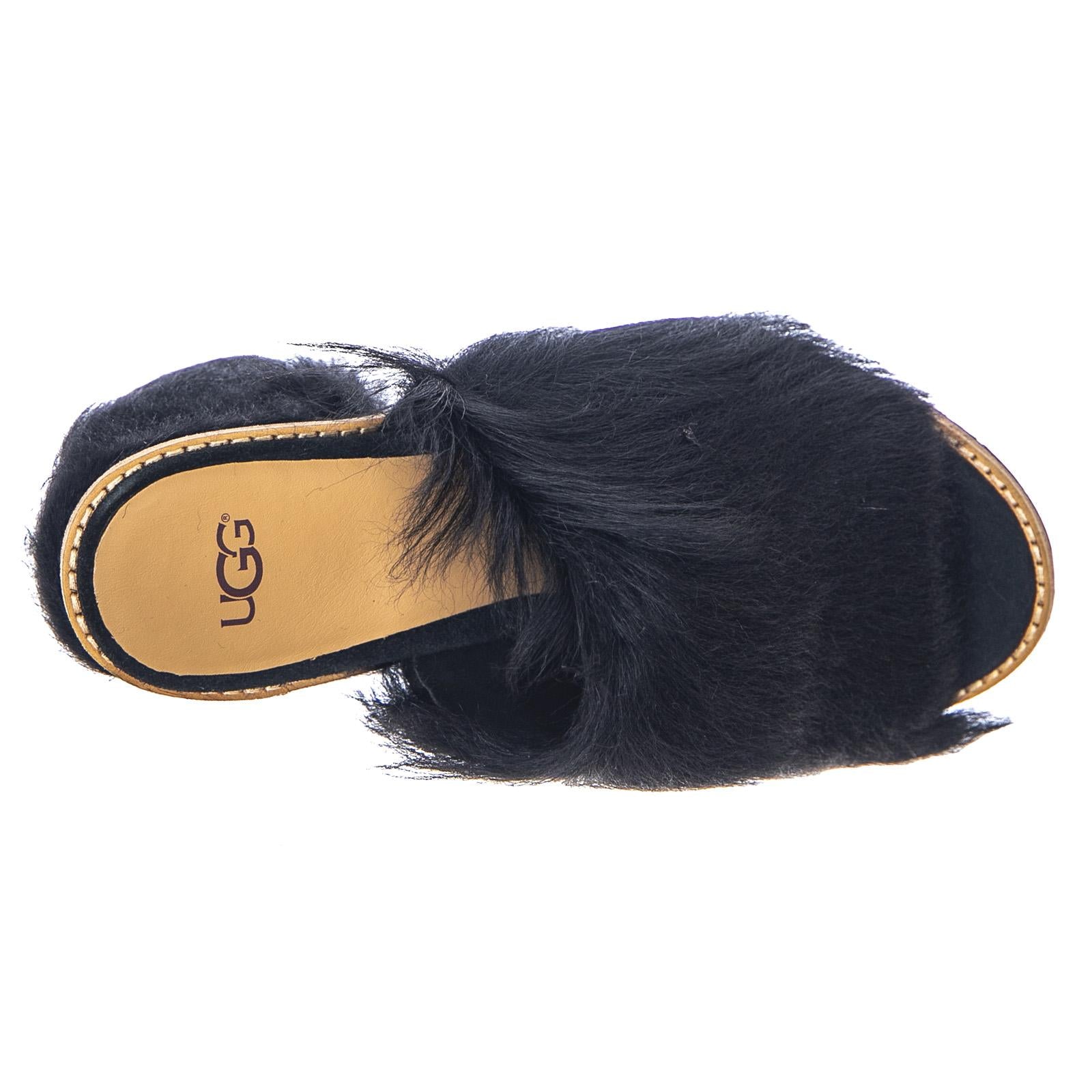 Womens Rosa Fluff Heel Lantana Black Sandals UGSROSAFHBK1095390W  UGG 