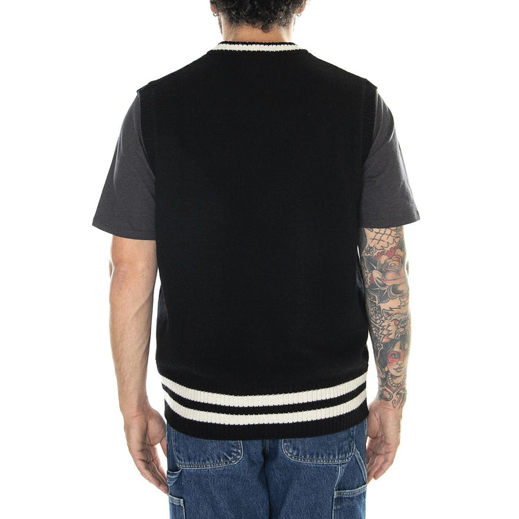 Stanford Vest Sweater Black / Salt - Gilet Uomo Nero I032282.1T8XX  CARHARTT WIP 
