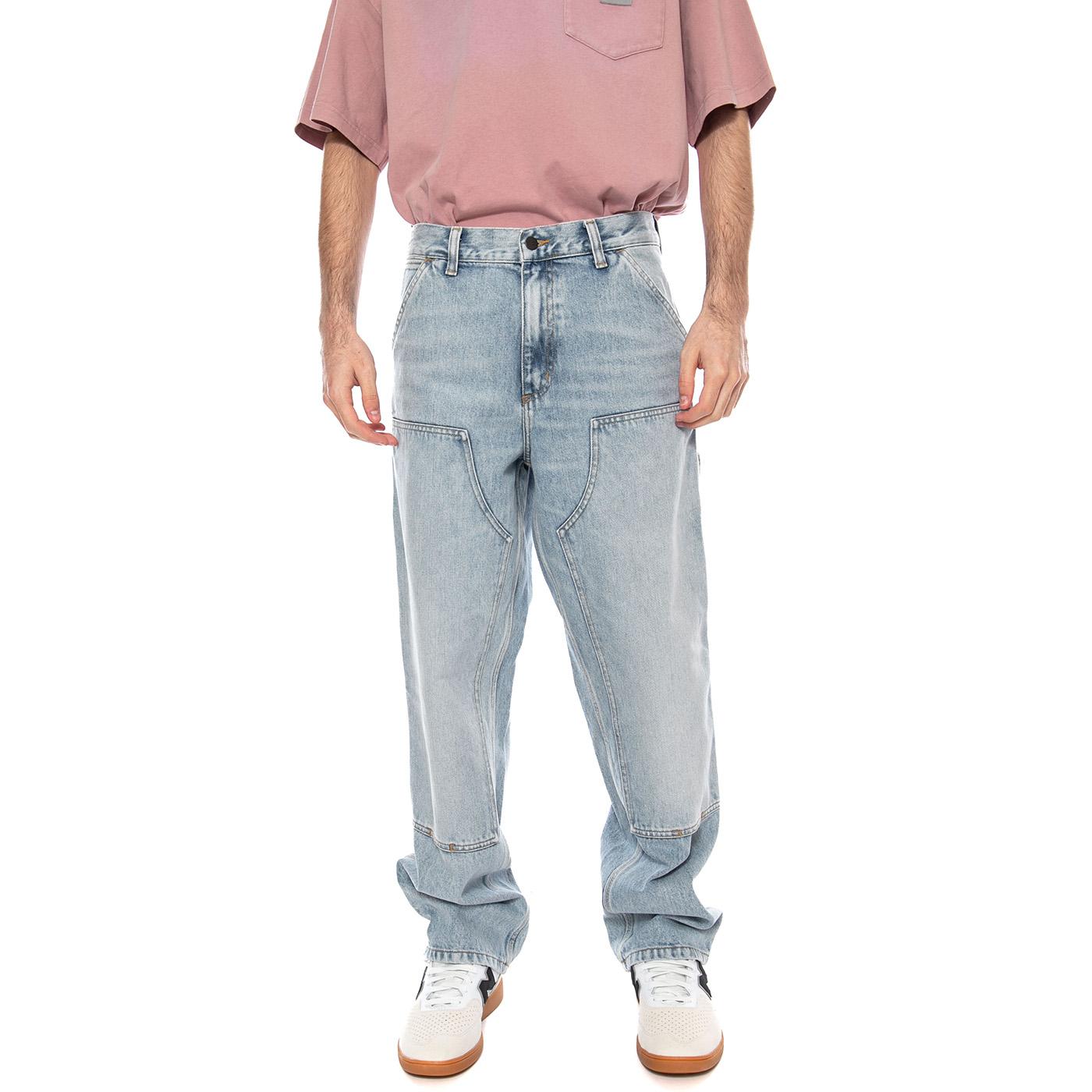 Double Knee Pant Blue - Pantaloni Denim Jeans Uomo Blu I032699 01WU CARHARTT WIP 