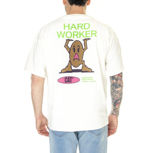 Hard Worker T-Shirt Bone - Maglietta Girocollo Uomo Beige 6010077-11-4300  CAT 