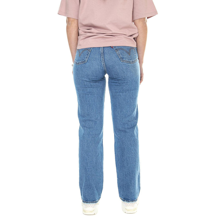 Ribcage Straight Ankle Dance Around Med Indigo Worn In - Pantaloni Denim Jeans Donna Blu 72693-0177  LEVIS 