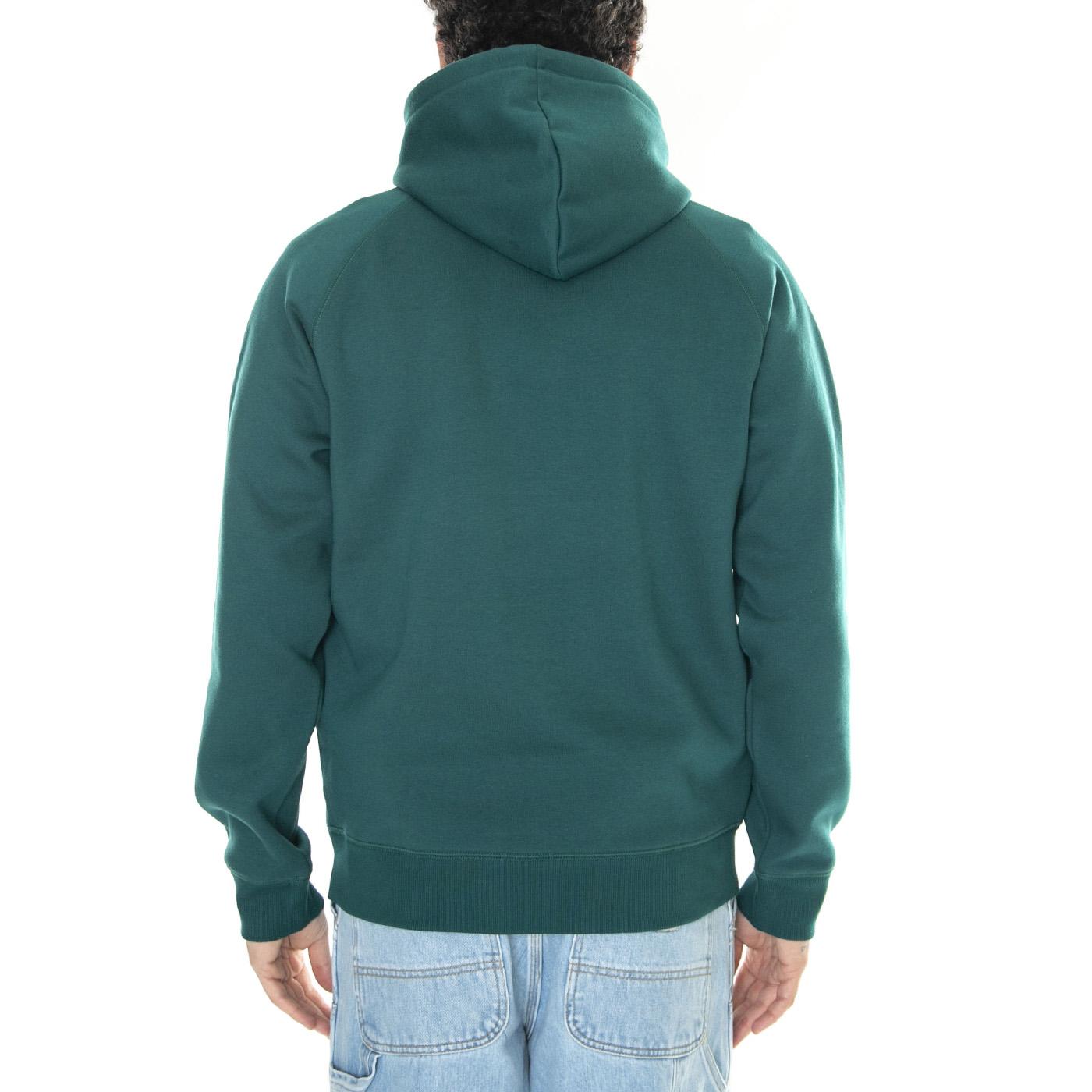 Hooded Chase Sweat Chervil / Gold - Felpa con Cappuccio Uomo Verde I033661.1YWXX  CARHARTT WIP 