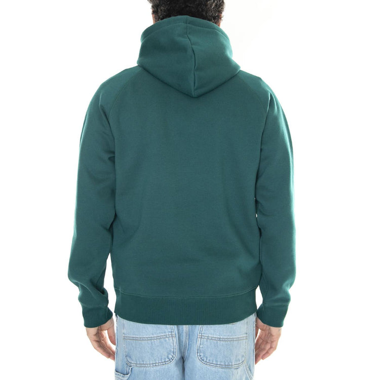 Hooded Chase Sweat Chervil / Gold - Felpa con Cappuccio Uomo Verde I033661.1YWXX  CARHARTT WIP 