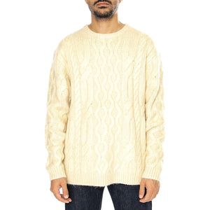 Battery Crewneck Sweater Parkside Cable Neutral  - Maglione Girocollo Uomo Beige A0708-0022  LEVIS 