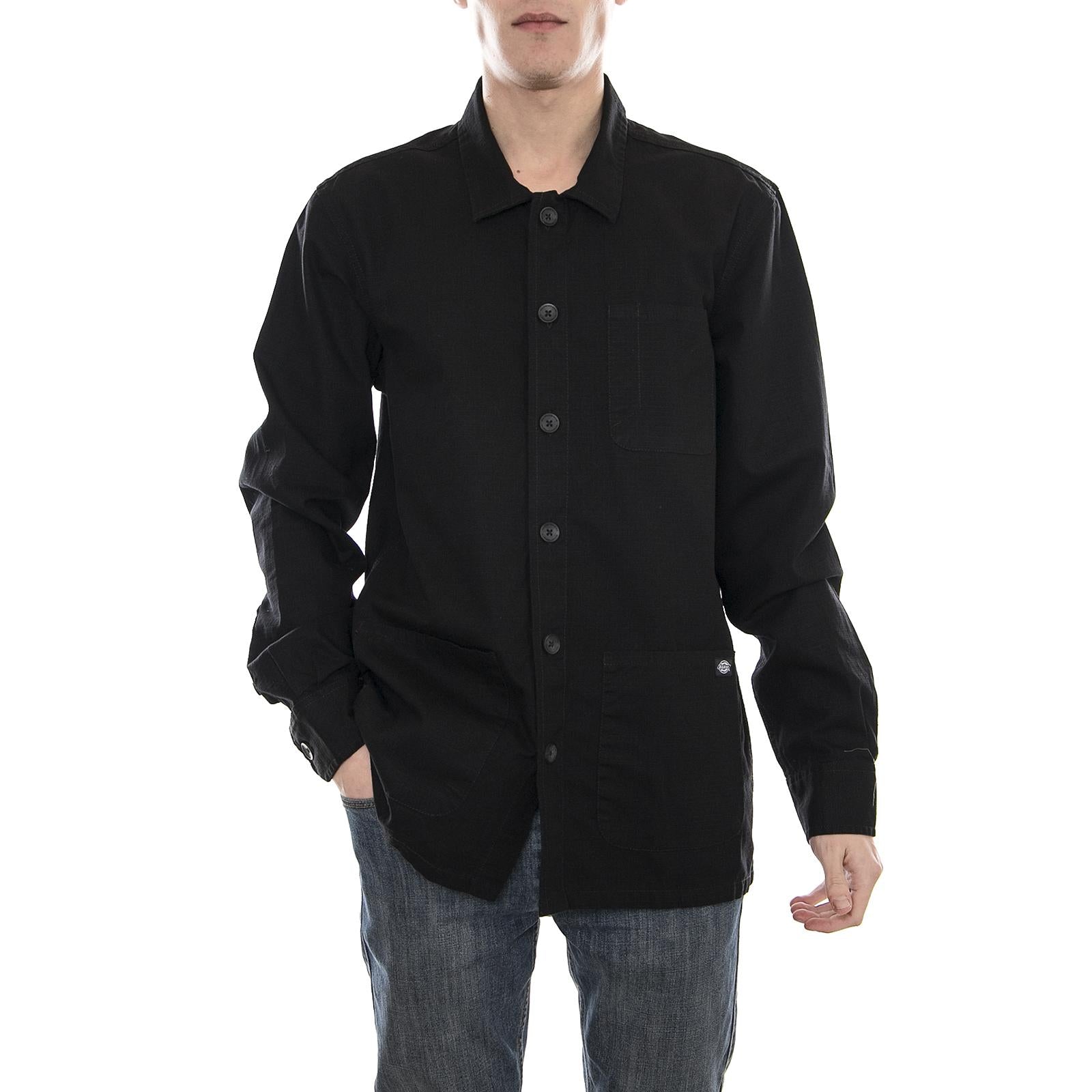 Kempton L/S Shirt - Black - Camicia Uomo Nero 05-200230-BK . DICKIES 