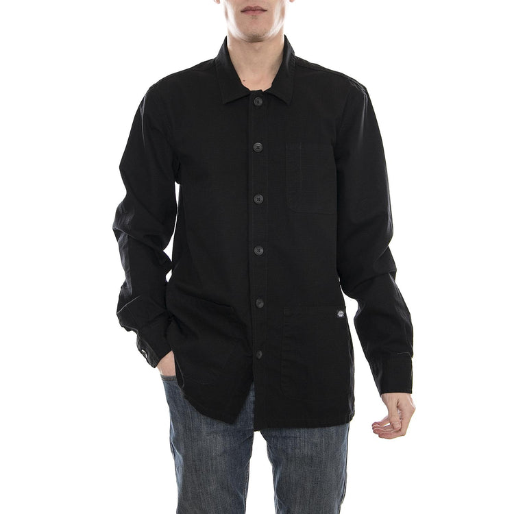 Kempton L/S Shirt - Black - Camicia Uomo Nero 05-200230-BK . DICKIES 