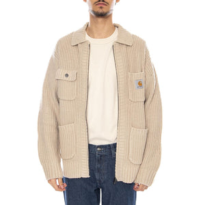 Chore Knit Jacket Fleur De Sel - Cardigan in Maglia Beige I035399.2LPXX . CARHARTT WIP 