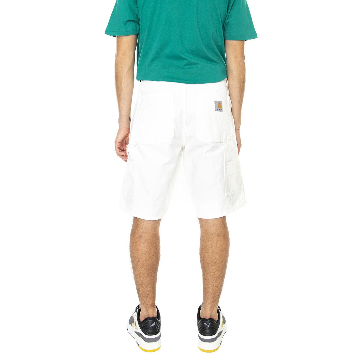 Single Knee Short Wax Stone Washed - Bermuda Uomo Bianchi I027942-D606  CARHARTT WIP 