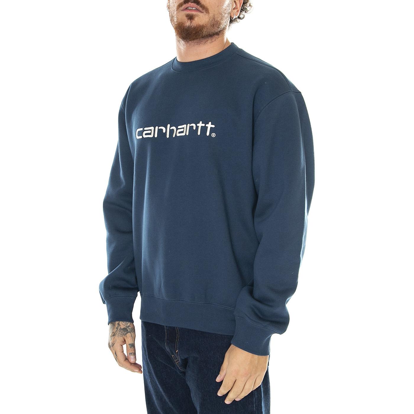 Carhartt Sweat Squid / Salt - Felpa Girocollo Uomo Blu I030546.1RBXX  CARHARTT WIP 