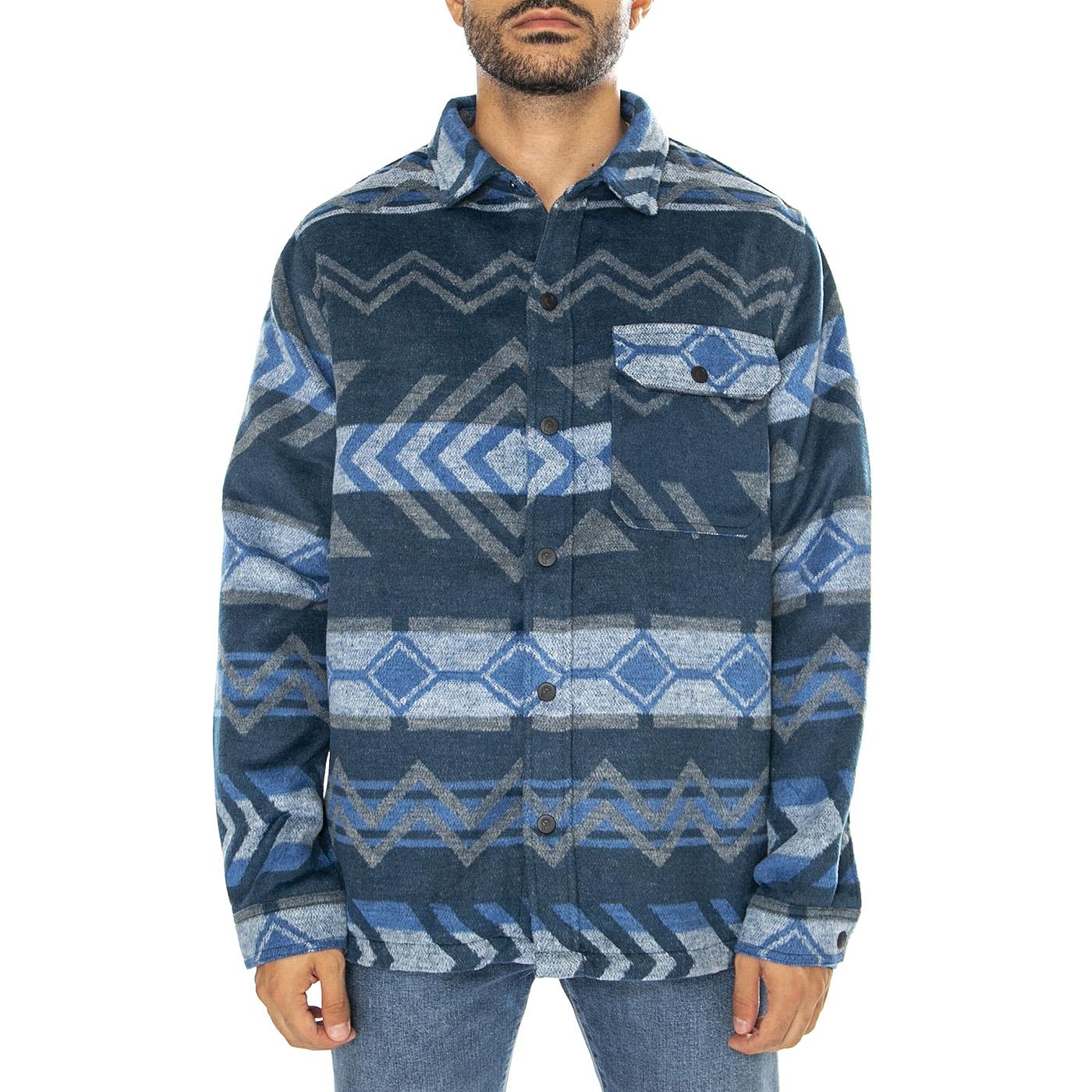 Geo Brushed Shirt Blue Wing Teal - Camicia Uomo Multicolore PFD0264-946  PENFIELD 