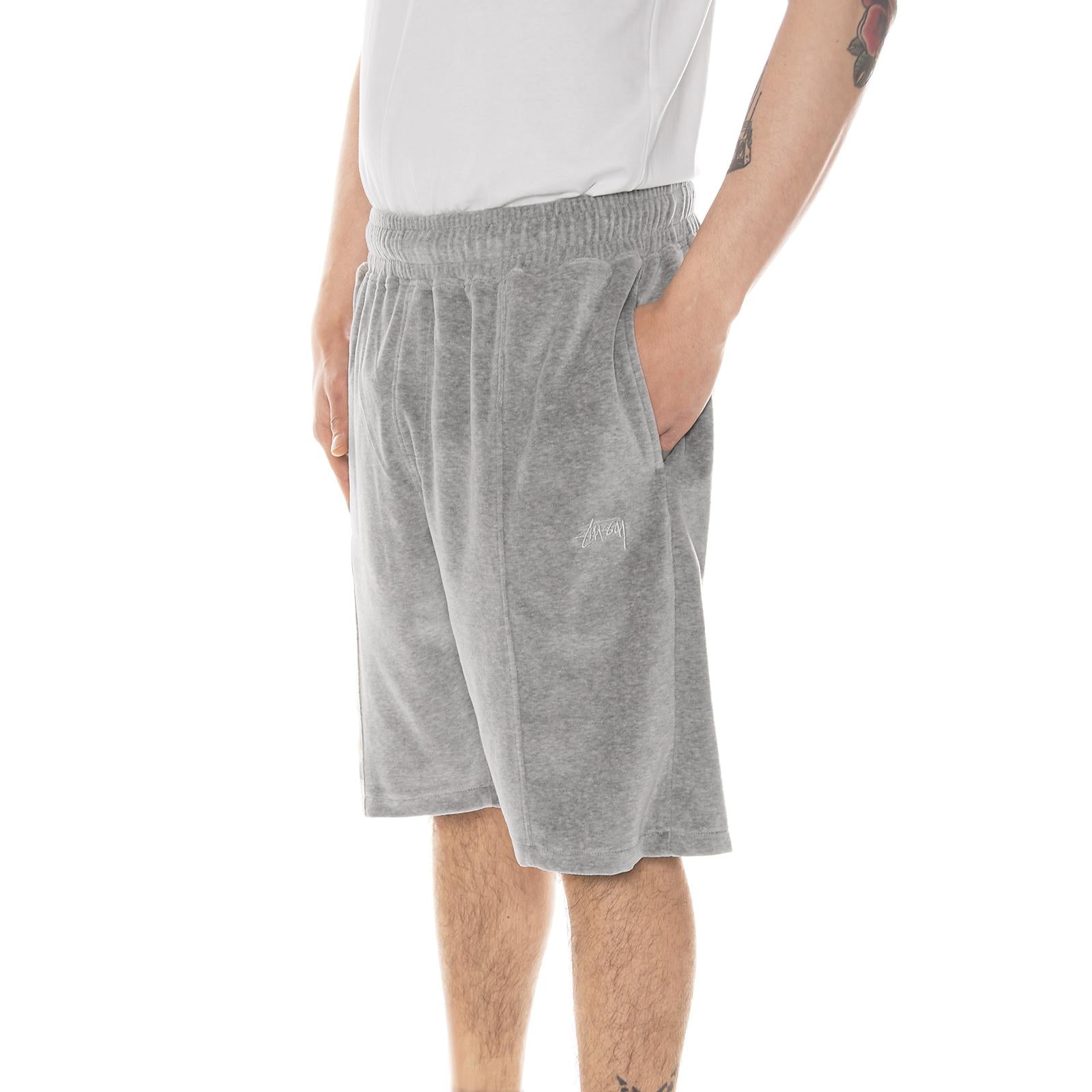 VELOUR SHORT GREY 112205-GREY  STUSSY 
