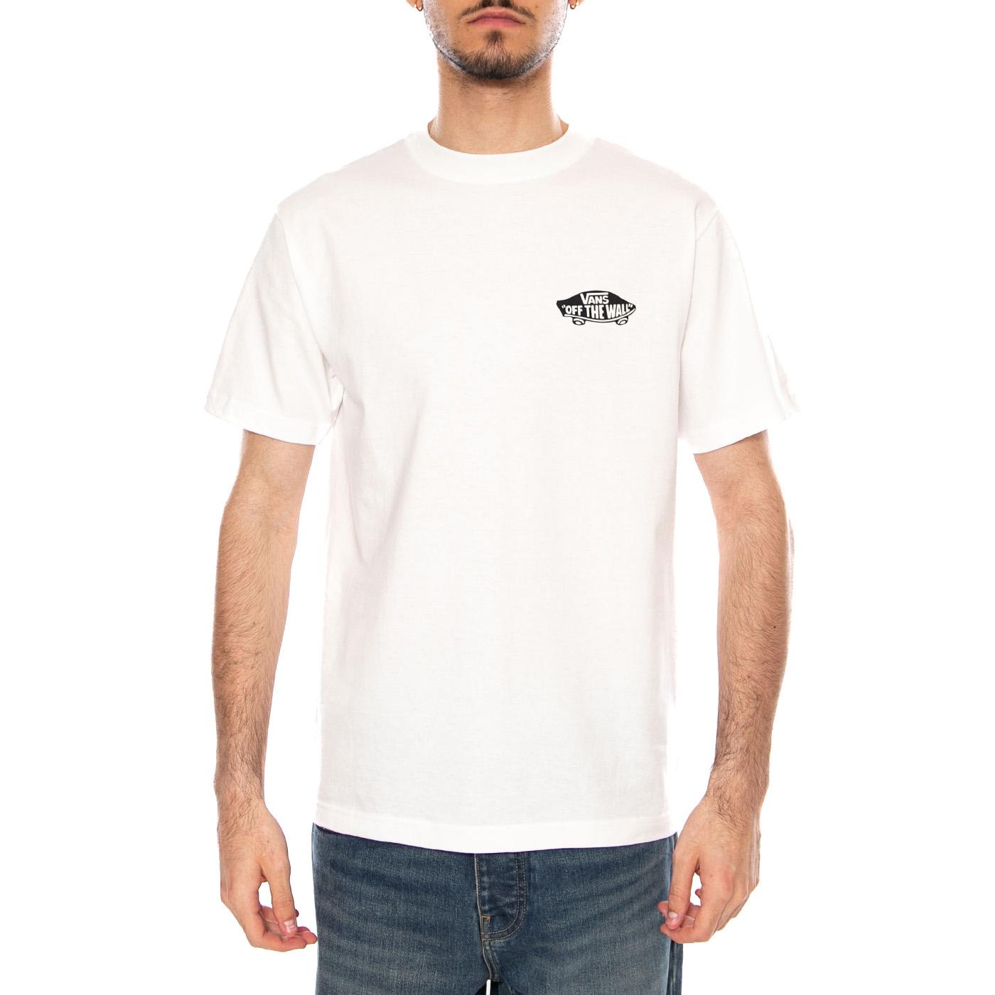 DOUBLE STANDARD SS TEE WHITE / BLACK - Maglietta Girocollo Uomo Bianca VN000SYD YB21 VANS 