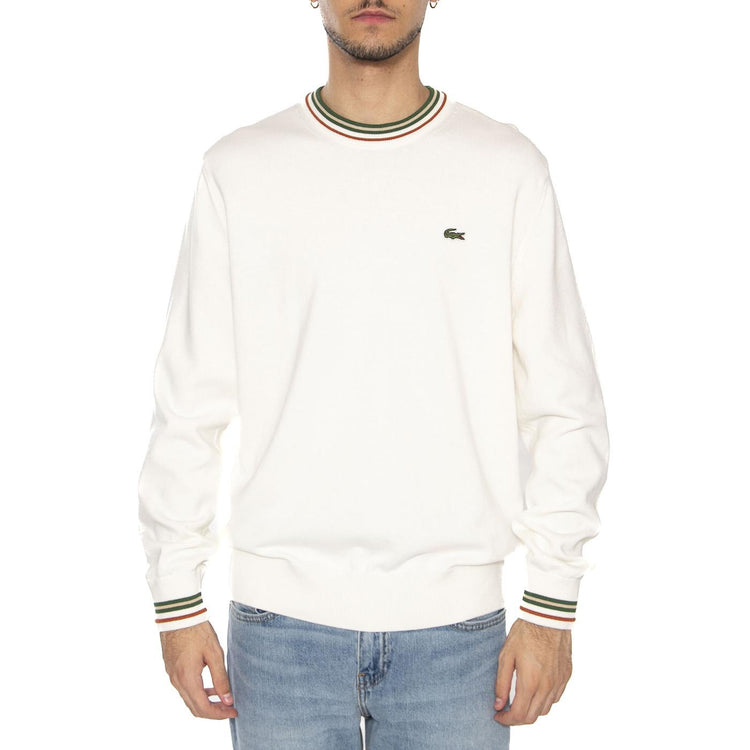 Pullover X0N White - Maglione Girocollo Uomo Bianco AH5158-X0N . LACOSTE 