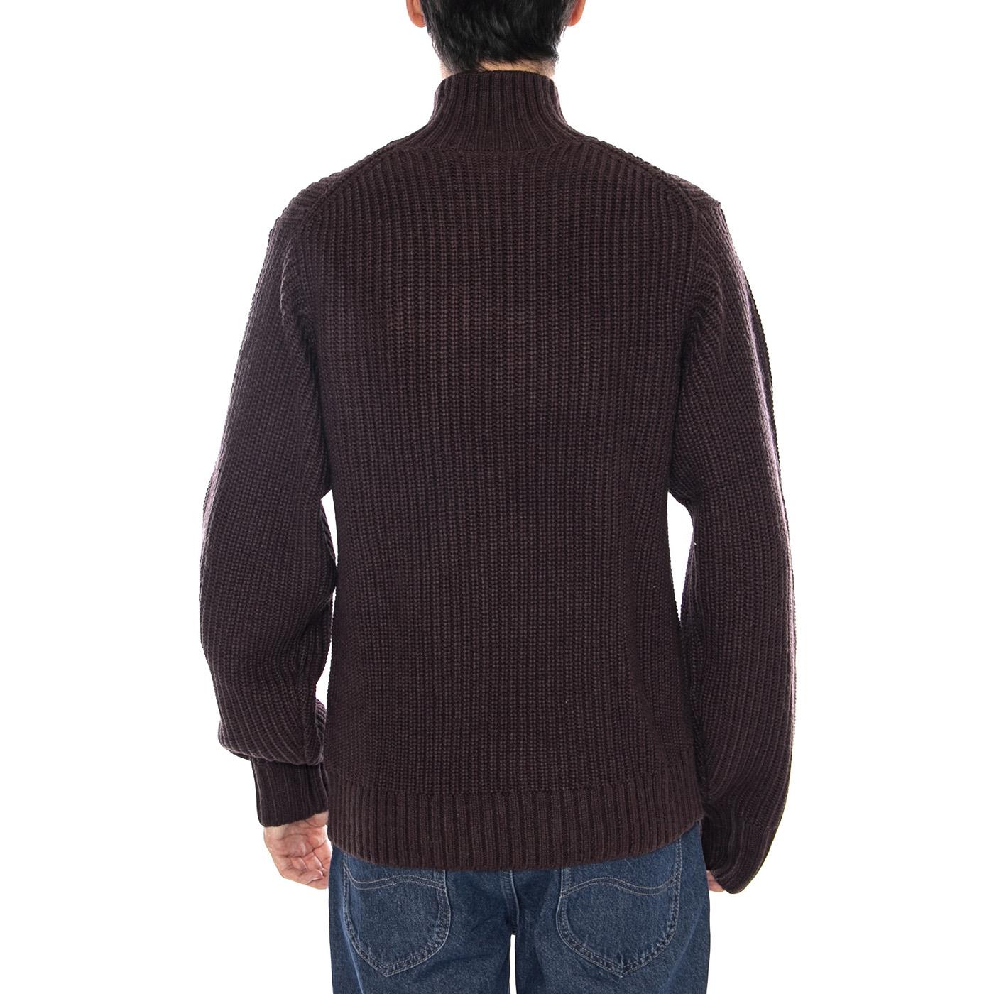 Detroit Half Zip Sweater Palisander - Giacca in Maglia Uomo Marrone I035398.33HXX . CARHARTT WIP 