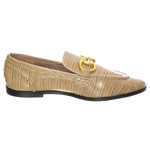 W' Velviteen Dark Sand Croco - Mocassini Donna Marroni JCSJCD-131-1-23-DAR  JEFFREY CAMPBELL 