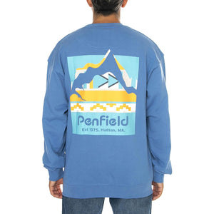 Geo Backprint Sweatshirt Riviera - Felpa Girocollo Uomo Blu PFD0355-266  PENFIELD 