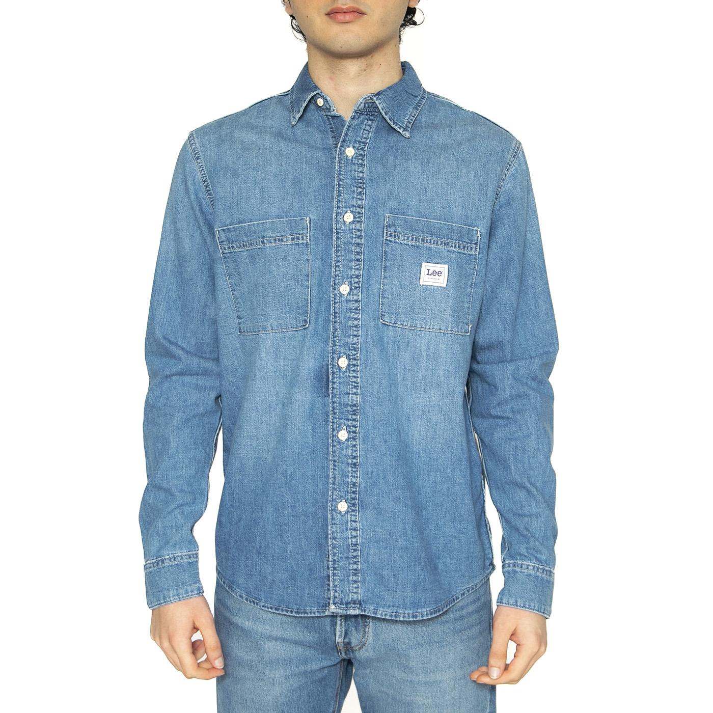 Workwear Shirt 2_0 Mid Denim - Camicia Denim Jeans Uomo Blu 112364148  LEE 