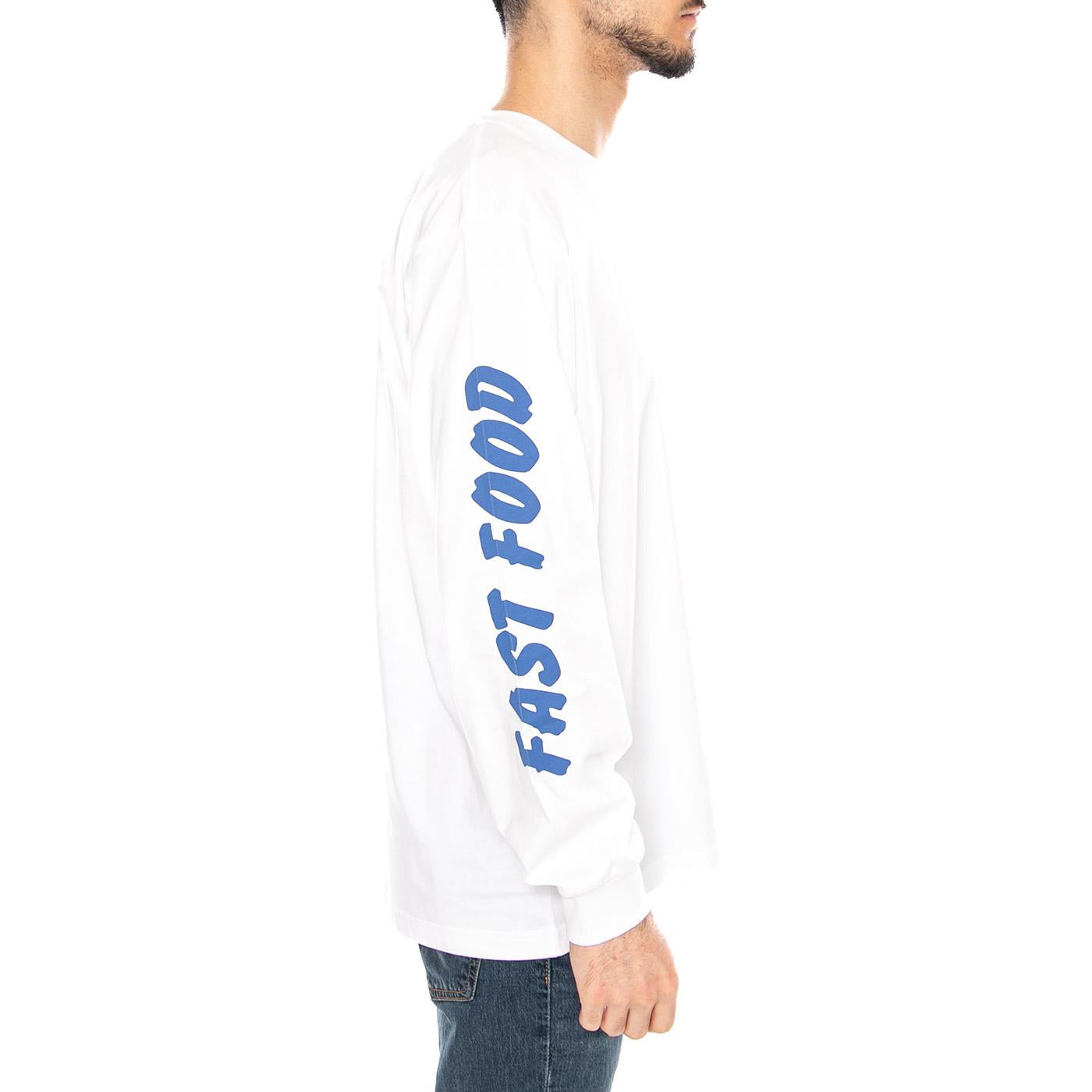 L/S Cold Drinks T-Shirt White - Maglietta Girocollo Maniche Lunghe Uomo Bianca I036216 02XX CARHARTT WIP 