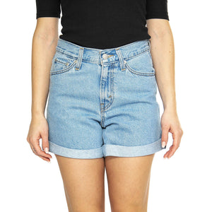 Rolled 80s Mom Shorts Med Indigo Flat Finish - Bermuda Denim Jeans Donna Blu A5564-0006  LEVIS 