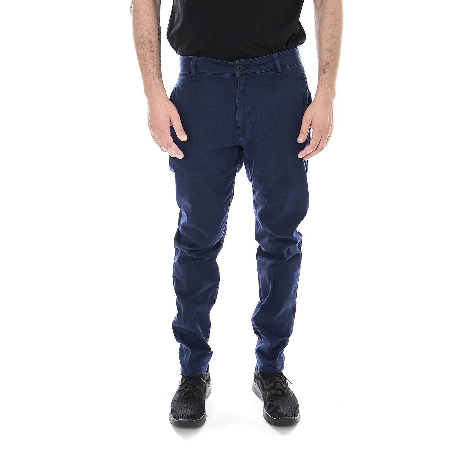 Cropson - Pantaloni Chino Uomo Blu 181201-584  ELVINE 