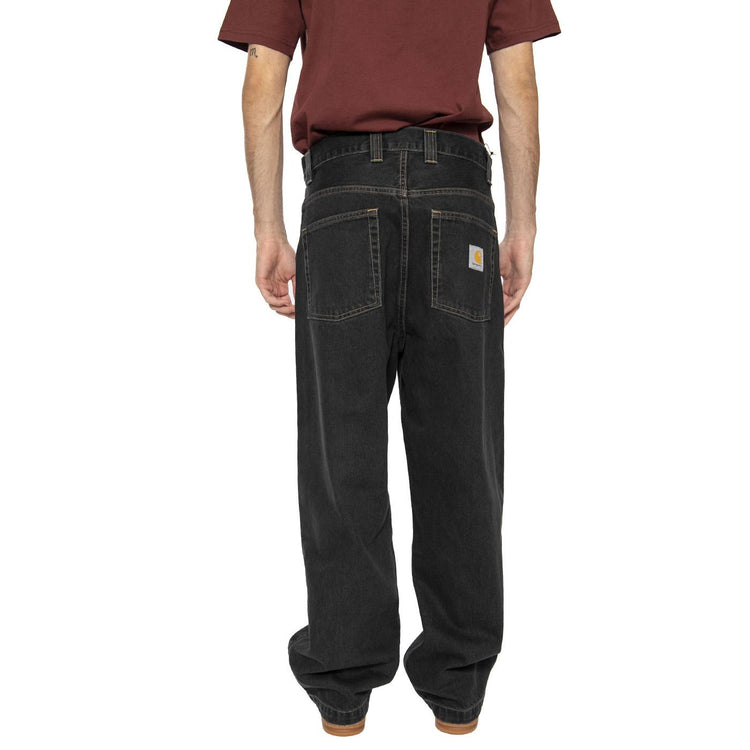 Carhartt WIP Brandon Pant Cotton Smith Jeans Black Stone Washed - Pantaloni Uomo Neri I035893.89.06 . KAWASAKI 